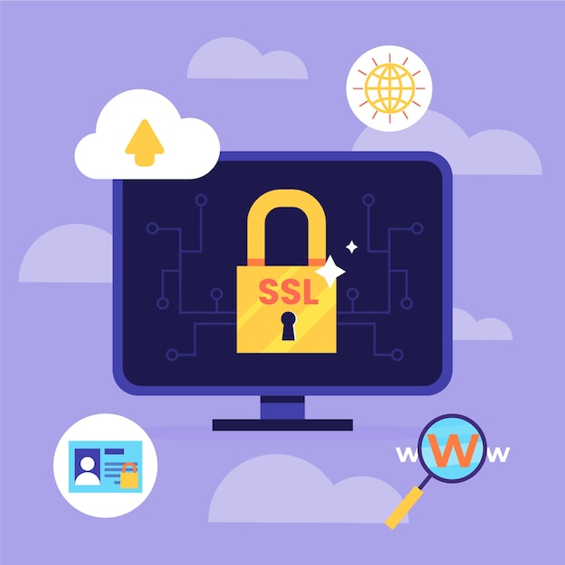 SSL対応サイトの安全な通信イメージ